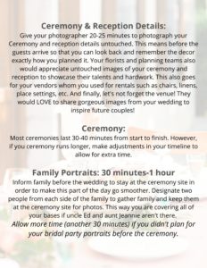 Wedding Day Timeline by Nilo Burke Photography